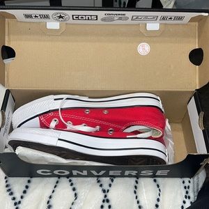 Red converse. Never worn